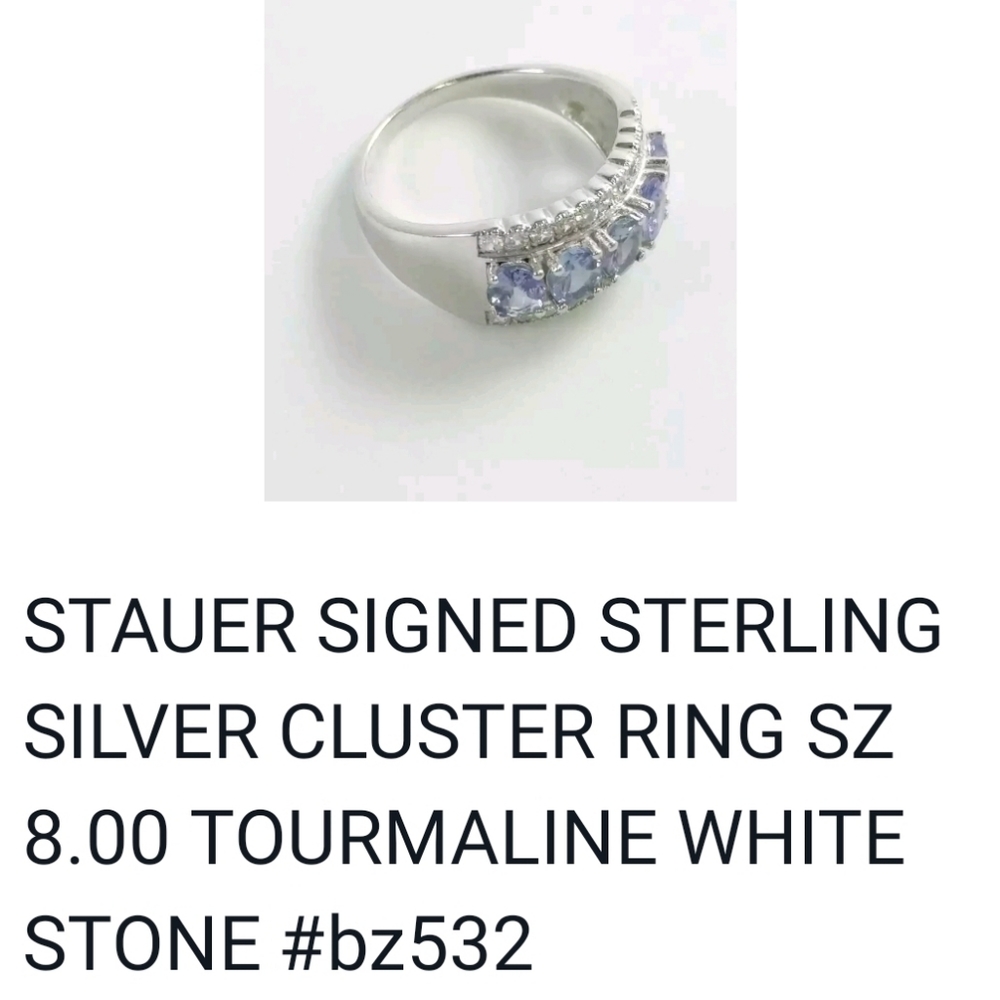 GENUINE BLUE TOURMALINE INDICOLITE .925 RING - Picture 8 of 15